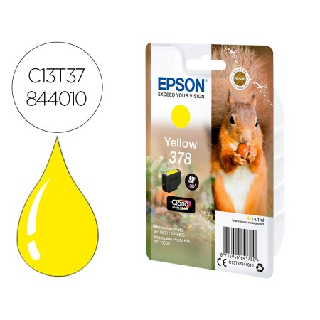 Tinteiro Epson Singlepack Amarelo 378 Claria Photo Hd Ink