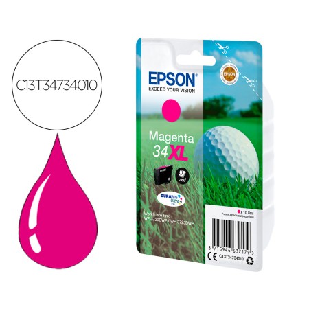 Tinteiro Epson Singlepack Magenta 34Xl Durabrite Ultra Ink