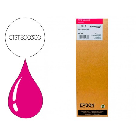 Tinteiro Epson Singlepack Vivid Magenta T800300 Ultrachrome Pro 700Ml