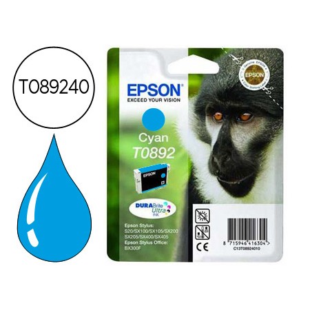 Tinteiro Epson T089240 Cian