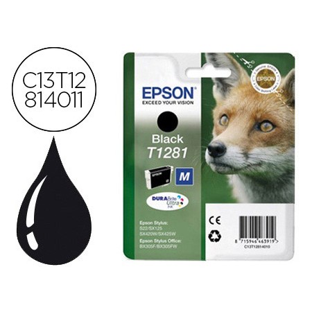 Tinteiro Epson T1281 Stylus S22 / Sx125 Preto -170 Pag