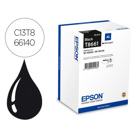 Tinteiro Epson T8661 Preto Xl Wf-M5190Dw/M5690Dwf