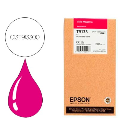 Tinteiro Epson T9133 Vivid Magenta Ink 200Ml