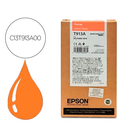 Tinteiro Epson T913A Orange Ink 200Ml