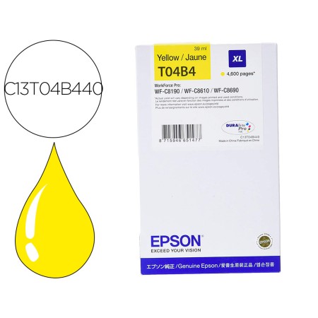 Tinteiro Epson Wf-C81Xx / Wf-C86Xx Xl Amarelo