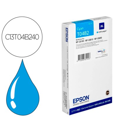 Tinteiro Epson Workforce Pro Wf-C8610Dwf/ Wf-C8690 Series / Wf-C8190 Series Cian 4600 Paginas