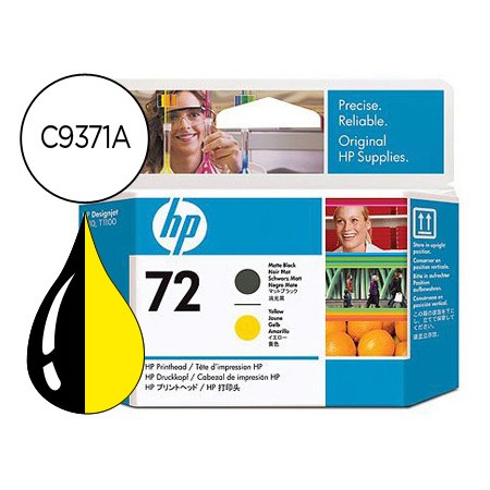 Tinteiro Hp 72 Cabeça Preto Mate E Amarelo Designjet T610/1100