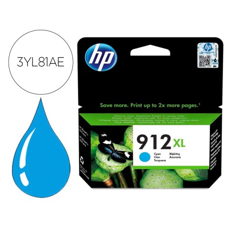 Tinteiro Hp 912 Xl Officejet 8010 / 8020 / 8035 Cian 825 Pag