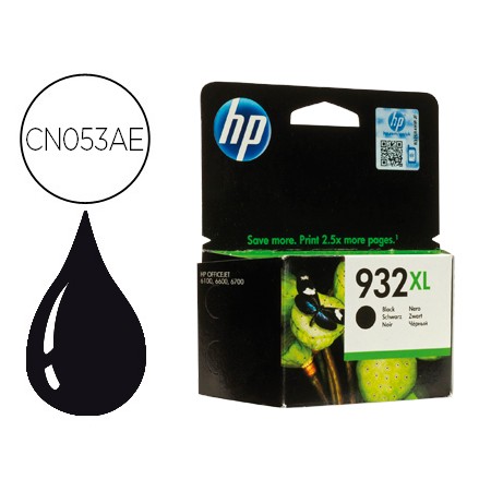 Tinteiro Hp 932 Xl Preto Cn053Ae Officejet 6100/6600 Capacidade de 1000 Pag