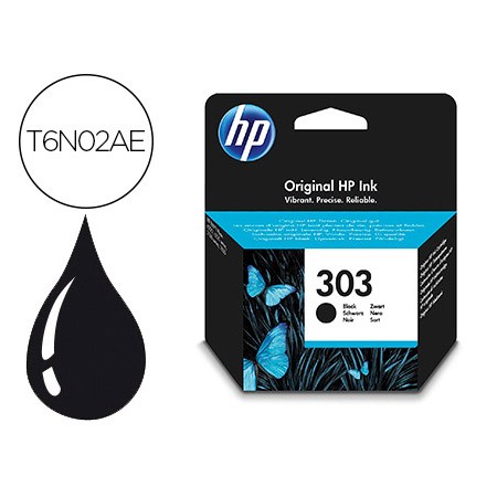 Tinteiro Hp N. 303 Envy Photo 6230 / 7130 / 7830 Cor Preto Capacidade 200 Pag