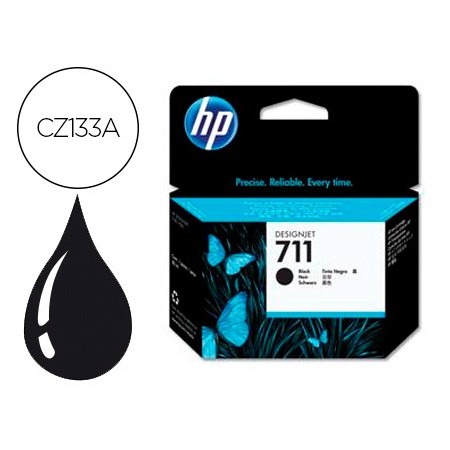 Tinteiro Hp N. 711 Designjet T120 / T520 Preto 80 Ml