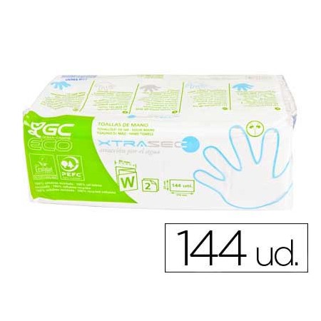 Toalhete de Papel Para Maos Ecologica -22,5X31 Cm 2 Folhas Pack com 144 Unidades