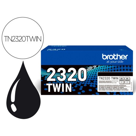 Toner Brother Tn-2320 Dcpl2520Dw / 2540D / Mfcl2700Dw / 2720Dw / 2740Dw Preto 2600 Paginas Pack 2 Unidades