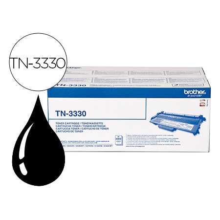 Toner Brother Tn-3330 Para Impressoras Hl-5440D/5450Dn/5470Dw/6180Dw - 3.000 Pag