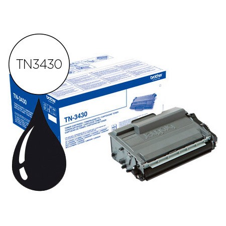 Toner Brother Tn-3430 Dcp-L5500Dn / Dcp-L6600Dw / Hl-L5000D / Mfc-L5700 Preto 3000 Pag