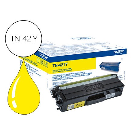 Toner Brother Tn-421 Para Dcp-L8410 Cdn / 8410 Cdw / Hl-L8260 Cdw / Mfc-L8360 Cdw / 8690 Cdw / 8900 Cdw Amarelo Capaci