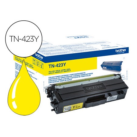 Toner Brother Tn-423 Para Dcp-L8410 Cdn / 8410 Cdw / Hl-L8260 Cdw / Mfc-L8360 Cdw / 8690 Cdw / 8900 Cdw Amarelo Capaci