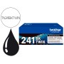 Toner Brother Tn241Bktwin Hl3140 / 3170 / 3150 / Dcp9020 / Mfc9140 / 9330 / 9340 Preto 2500 Paginas Pack 2 Unidades