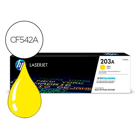 Toner Hp 203A Laserjet Pro M254 / Mfp M280 / Mfp M281 Amarelo 1300 Pag