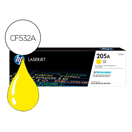 Toner Hp 205A Laserjet M154A / 154Nw / Mfp M180N / 181Fw Amarelo 900 Pag