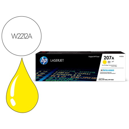 Toner Hp 207A Hp Laserjet Pro M255Dw / M255Nw / M282Nw / M283Fdn Amarelo 1250 Paginas