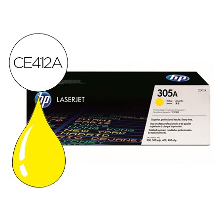 Toner Hp 305A Laserjet M351/M451/M375/M475 Amarelo - 2600 Pag