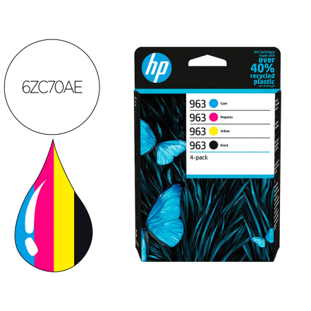 Toner Hp Laser 963-6Zc70Ae Multipack Preto / Cian / Magenta / Amarelo