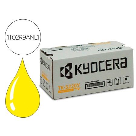 Toner Kyocera Mita Tk-5220Y Amarelo Ecosys M5521Cdw, Ecosys M5521Cdn 1200 Pag