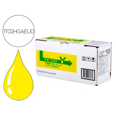 Toner Kyocera Toner Laser Tk570Y Para Fs-5400 Amarelo