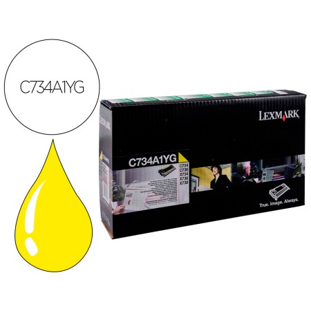 Toner Laser Lexmark C734 Amarelo 6000 Paginas