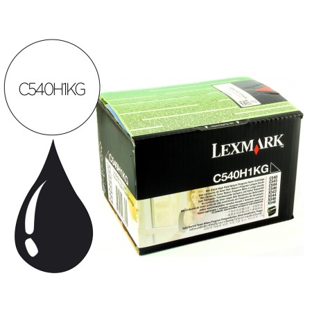 Toner Lexmark Laser C540H1Kg C540 / C543 / C544 / X543 / X544 Preto 2500 Paginas