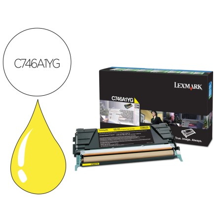 Toner Lexmark Laser C746A1Yg C746 / C748 Amarelo 7000 Paginas