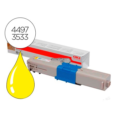 Toner Oki C301Dn/C321Dn Amarelo 1500 Pag