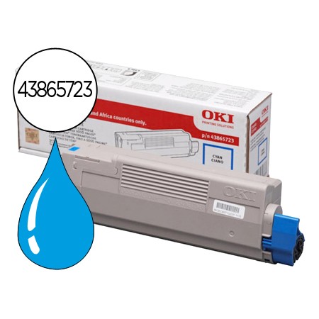 Toner Oki C5850/5950/Mc560 Cian -6000Pag Type C11