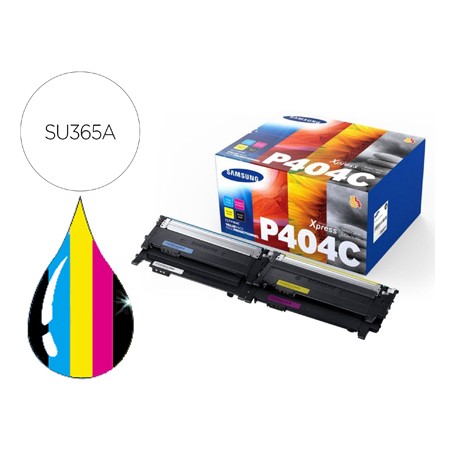 Toner Samsung P404C Sl C430W / C480 / C480 Fn / C480 Fw / C480W Pack Magenta Cian Amarelo E Preto 1.000 Pag