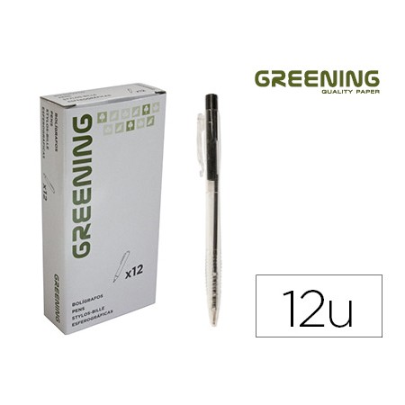 Esferografica Greening Preto Retratil