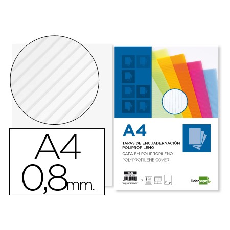 Capa de Encadernacao Polipropileno Ondulado Din A4 0.8 Mm Pack de 50 Unidades