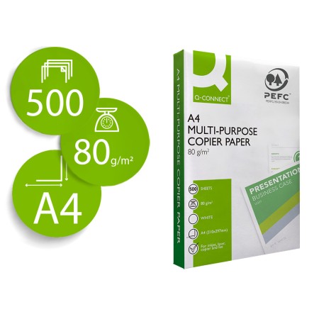 Papel Fotocopia Q-Connect Economy Din A4 80 Gr Embalagem 500 Folhas
