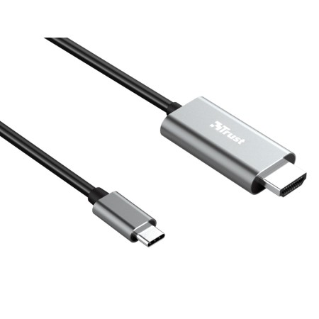 Cabo Trust Calyx Adaptador Usb-C Para Hdmi Comp. 1,8 M Cor Preto