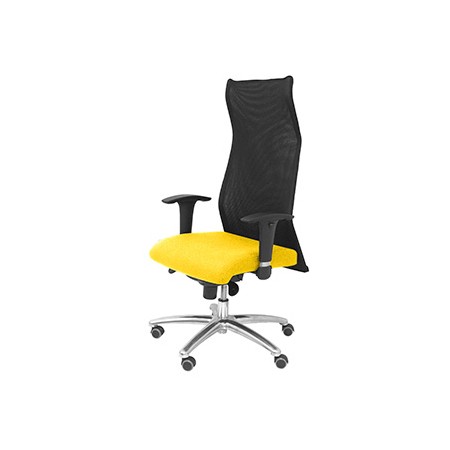 Cadeira de Direcao Pyc Encosto Alto Regulavel em Altura Amarela Altura 1210+90 Mm Comprimento 630 Mm Prof 630 Mm