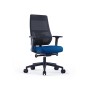 Cadeira de Direcao Rocada Bracos Regulaveis Base Polimero Encosto de Malha E Assento em Tecido Azul 610X680X1075 Mm