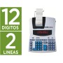 Calculadora Ibico 1231X Impressora Ecra Lcd Papel 57 Mm 12 Digitos 2 Cores Impressao Bicolor Branco/Azul 230X75X300 Mm