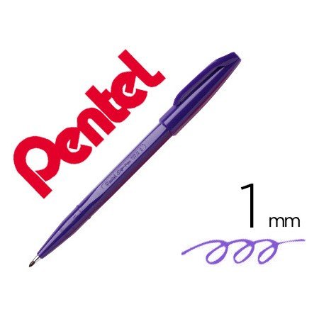 Caneta Pentel com Ponta de Fibra Sign Pen Na Cor Violeta