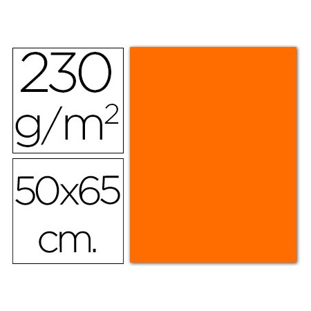 Cartolina Fluorescente 50 x 65 Cm 230 Gr Laranja