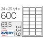 Etiqueta Adesiva Avery Para Congelador Branca 63,5X33,9 Mm Tinteiro Laser E Fotocopiadora Pack de 600