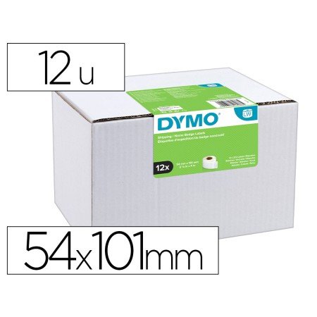 Etiqueta Adesiva Dymo Labelwriter Envio/Cartoes de Identificacao Branca 54X101 Mm Pack 12 Rolos