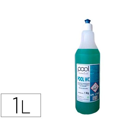 Liquido de Limpeza Casas de Banho Pool Chemical Wc Ultra Forte Garrafa 1 Litro