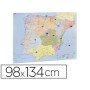 Mapa Parede Faibo Espanha E Portugal Plastificiado Enrolado 98X134 Cm