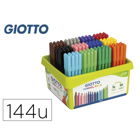 Marcador Giotto Turbo Cor School Pack de 144 Unidades 12 Cores x 12 Unidades