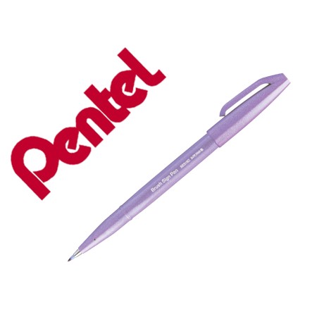 Marcador Pentel Brush Sign Pen Cor Violeta Claro